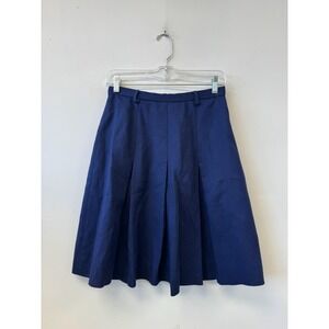 Vintage Junior House Skirt Juniors 3 26" Blue Knit Pleated A Line School Uniform